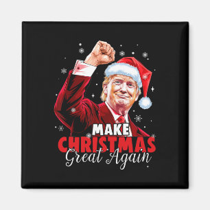 Make Christmas Great Again Santa Funny Trump Xmas Magnet