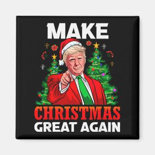 Make Christmas Great Again Santa President Trump _ Magnet
