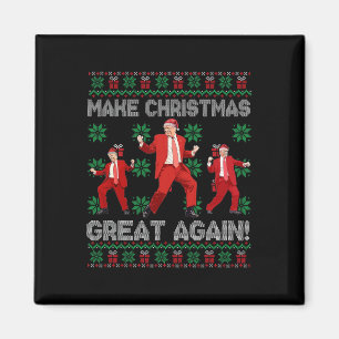 Make Christmas Great Again Santa Trump Dance Ugly Magnet