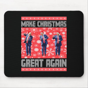 Make Christmas Great Again Santa Trump Dance Ugly Mouse Pad