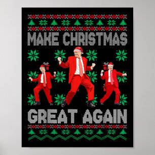 Make Christmas Great Again Santa Trump Dance Xmas  Poster