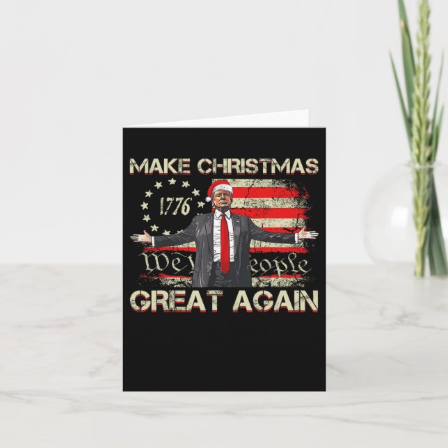 Make Christmas Great Again Santa Trump Xmas We The Card (Front)