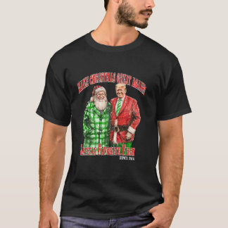 Make Christmas Great Again Santas Favourite Name F T-Shirt