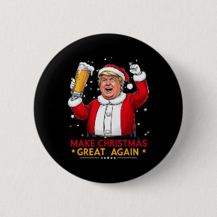 Make Christmas Great Again Trump American Flag Tru 2 Inch Round Button