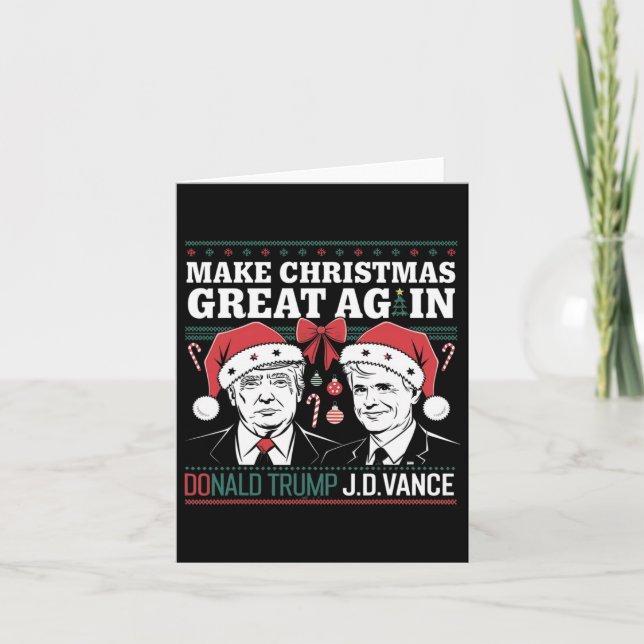 Make Christmas Great Again Trump  Card (Front)