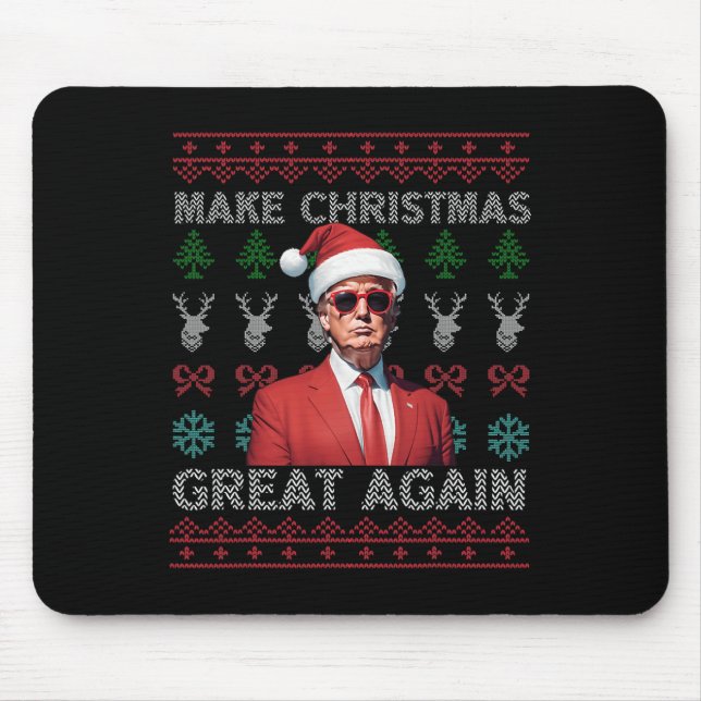 Make Christmas Great Again Trump Christmas Funny 2 Mouse Pad (Front)