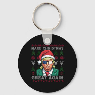 Make Christmas Great Again-trump Christmas Funny  Keychain