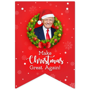 Make Christmas Great Again Trump MAGA funny gift Bunting Flags