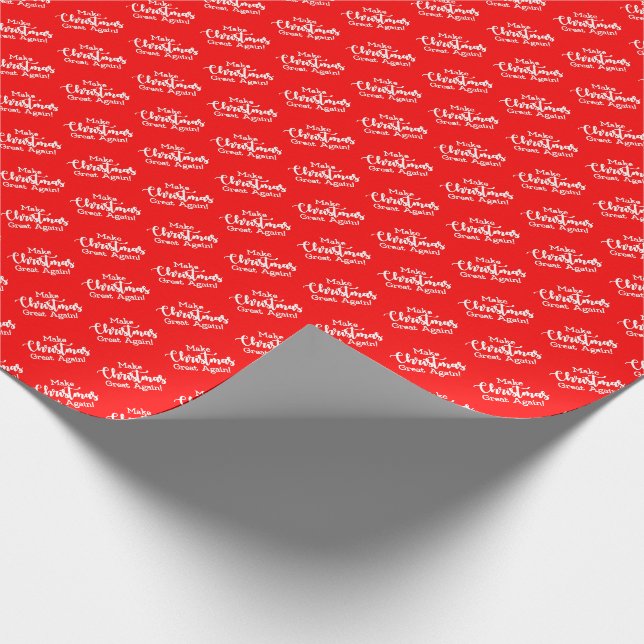 Make Christmas Great Again Trump MAGA funny gift Wrapping Paper (Corner)