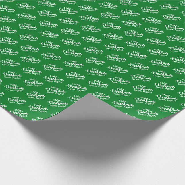 Make Christmas Great Again Trump MAGA funny gift Wrapping Paper (Corner)