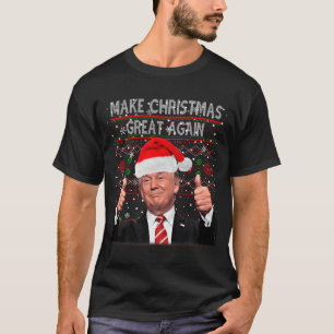 Make Christmas Great Again Trump Pajamas Ugly Prem T-Shirt