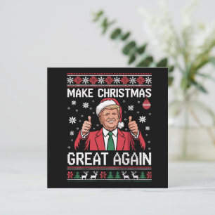 Make Christmas Great Again Trump Pajamas Ugly Xmas Invitation