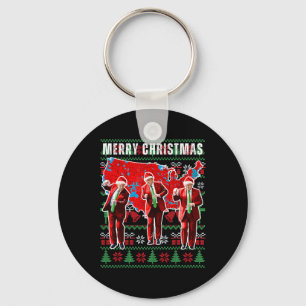 Make Christmas Great Again Trump Pyjamas Ugly 1 Keychain