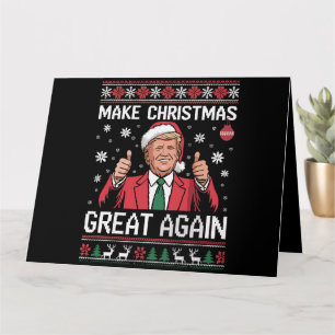 Make Christmas Great Again Trump Pyjamas Ugly Xmas Card