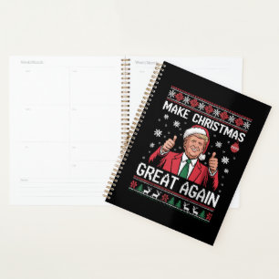 Make Christmas Great Again Trump Pyjamas Ugly Xmas Planner