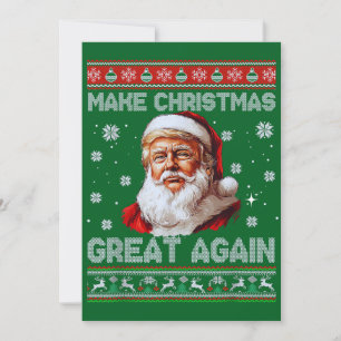 Make Christmas Great Again Trump Santa Claus Hat Holiday Card