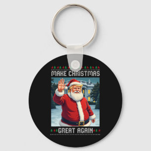 Make Christmas Great Again Trump Ugly Christmas Keychain