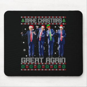 Make Christmas Great Again Ugly Sweaters Trump Dan Mouse Pad