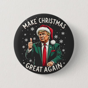 Make Christmas Great Again Ugly Xmas Sweater Trump 2 Inch Round Button