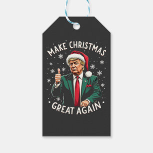 Make Christmas Great Again Ugly Xmas Sweater Trump Gift Tags