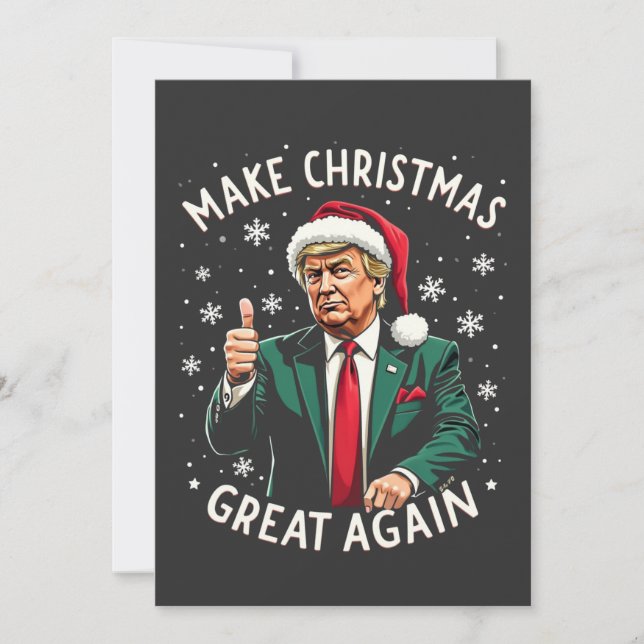 Make Christmas Great Again Ugly Xmas Sweater Trump Save The Date (Front)
