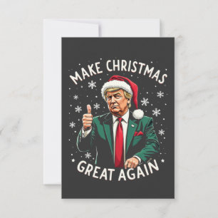 Make Christmas Great Again Ugly Xmas Sweater Trump Thank You Card