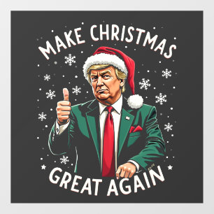 Make Christmas Great Again Ugly Xmas Sweater Trump Window Cling