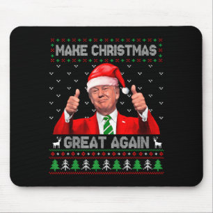 Make Christmas Great Again Xmas Funny Pajamas Ugly Mouse Pad