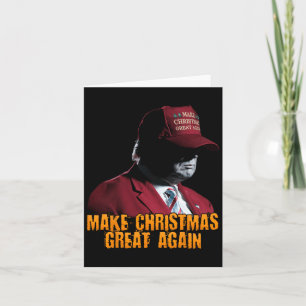 Make Christmas Great Again Xmas Funny Trump Pajama Card