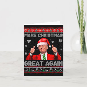 Make Christmas Great Again Xmas Funny Trump Pajama Card