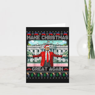Make Christmas Great Again Xmas Funny Trump Pajama Card