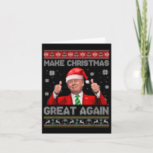 Make Christmas Great Again Xmas Funny Trump Pajama Card