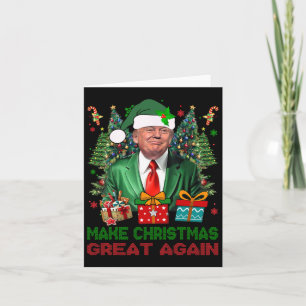 Make Christmas Great Again Xmas Funny Trump Pajama Card