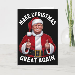 Make Christmas Great Again Xmas Funny Trump Pajama Card