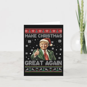 Make Christmas Great Again Xmas Funny Trump Pajama Card