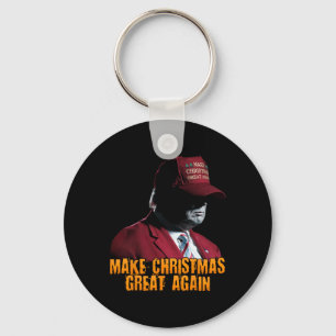 Make Christmas Great Again Xmas Funny Trump Pajama Keychain