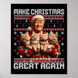 Make Christmas Great Again Xmas Funny Trump Pajama Poster