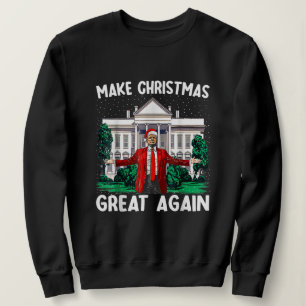Make Christmas Great Again Xmas Funny Trump Pajama Sweatshirt