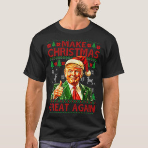 Make Christmas Great Again Xmas Funny Trump Pajama T-Shirt