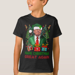 Make Christmas Great Again Xmas Funny Trump Pajama T-Shirt