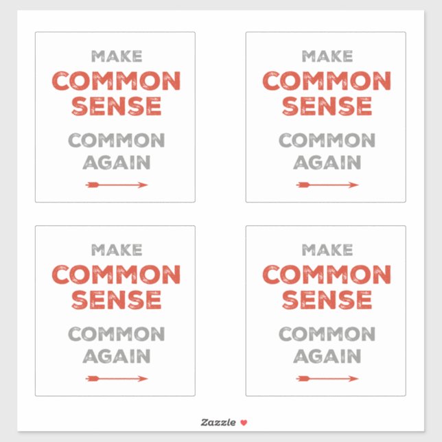 Make Common Sense Common Again (Sheet)