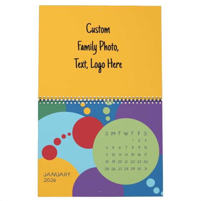 Make Custom Calendars, Party Grid Style Calendar (Jan 2026)