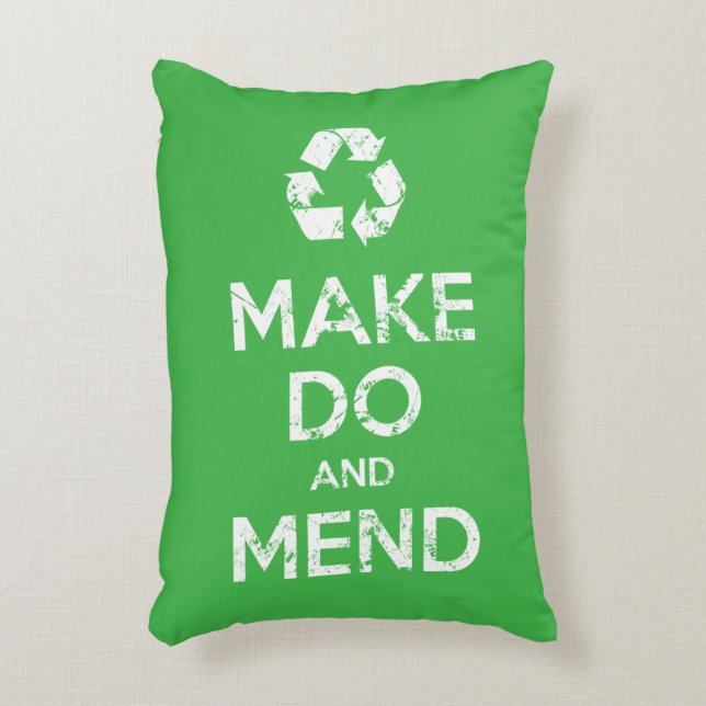 Make Do and Mend Accent Pillow (Front(Vertical))