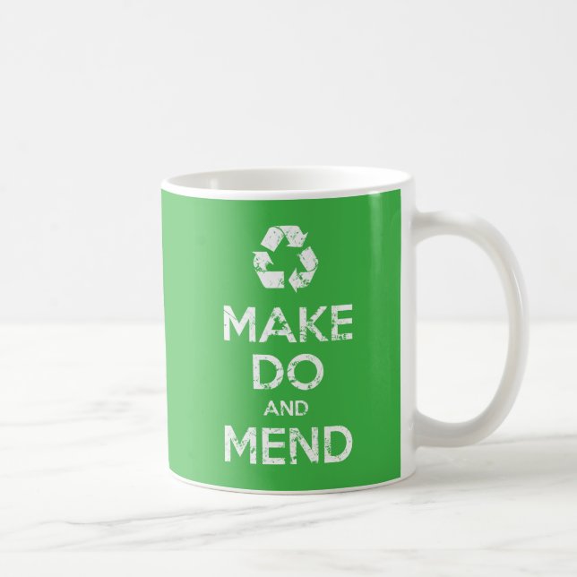 Make Do and Mend Coffee Mug (Right)