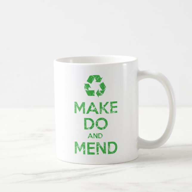 Make Do and Mend Coffee Mug (Right)