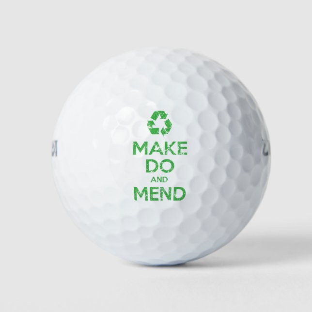 Make Do and Mend Golf Balls (Front)