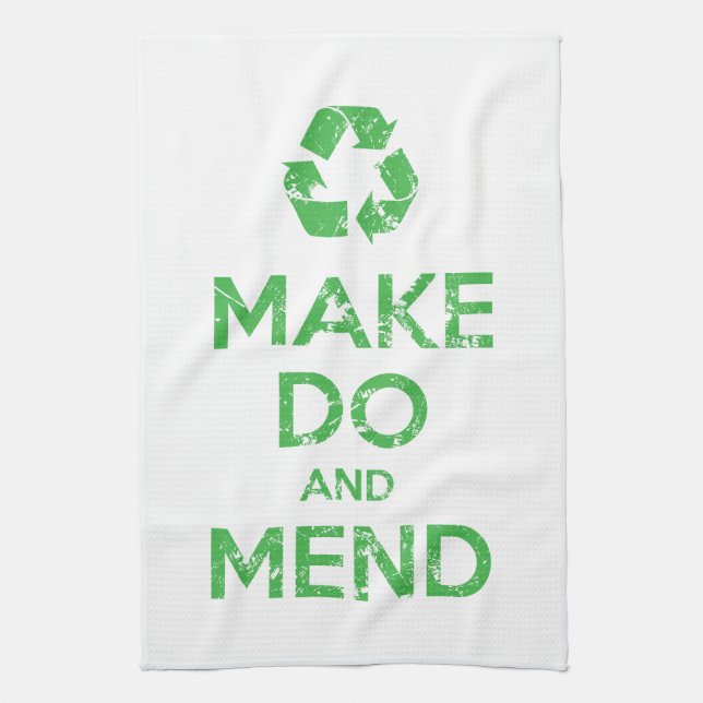 Make Do and Mend Kitchen Towel (Vertical)