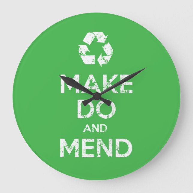 Make Do and Mend Large Clock (Front)