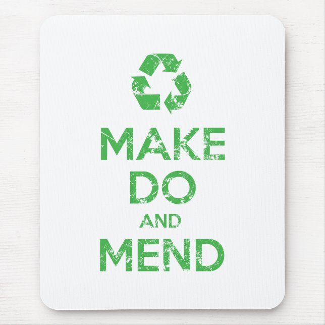 Make Do and Mend Mouse Pad (Front)