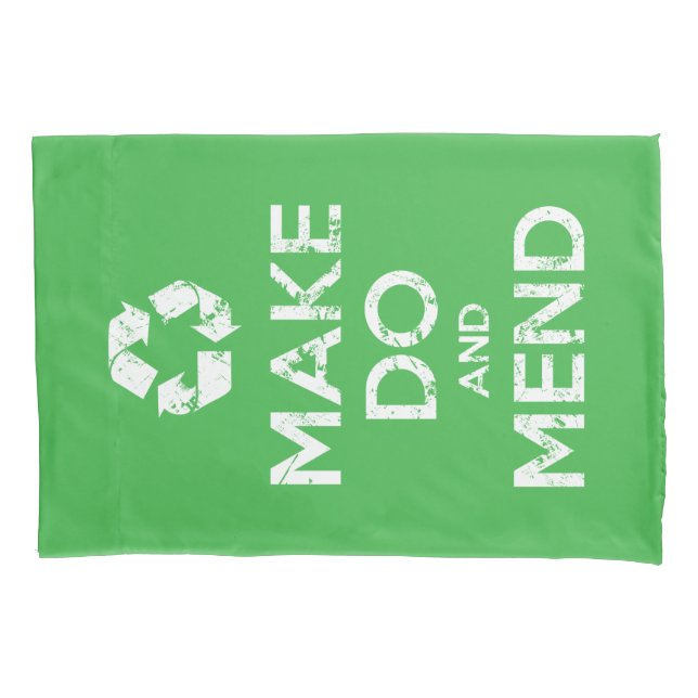 Make Do and Mend Pillowcase (Front)